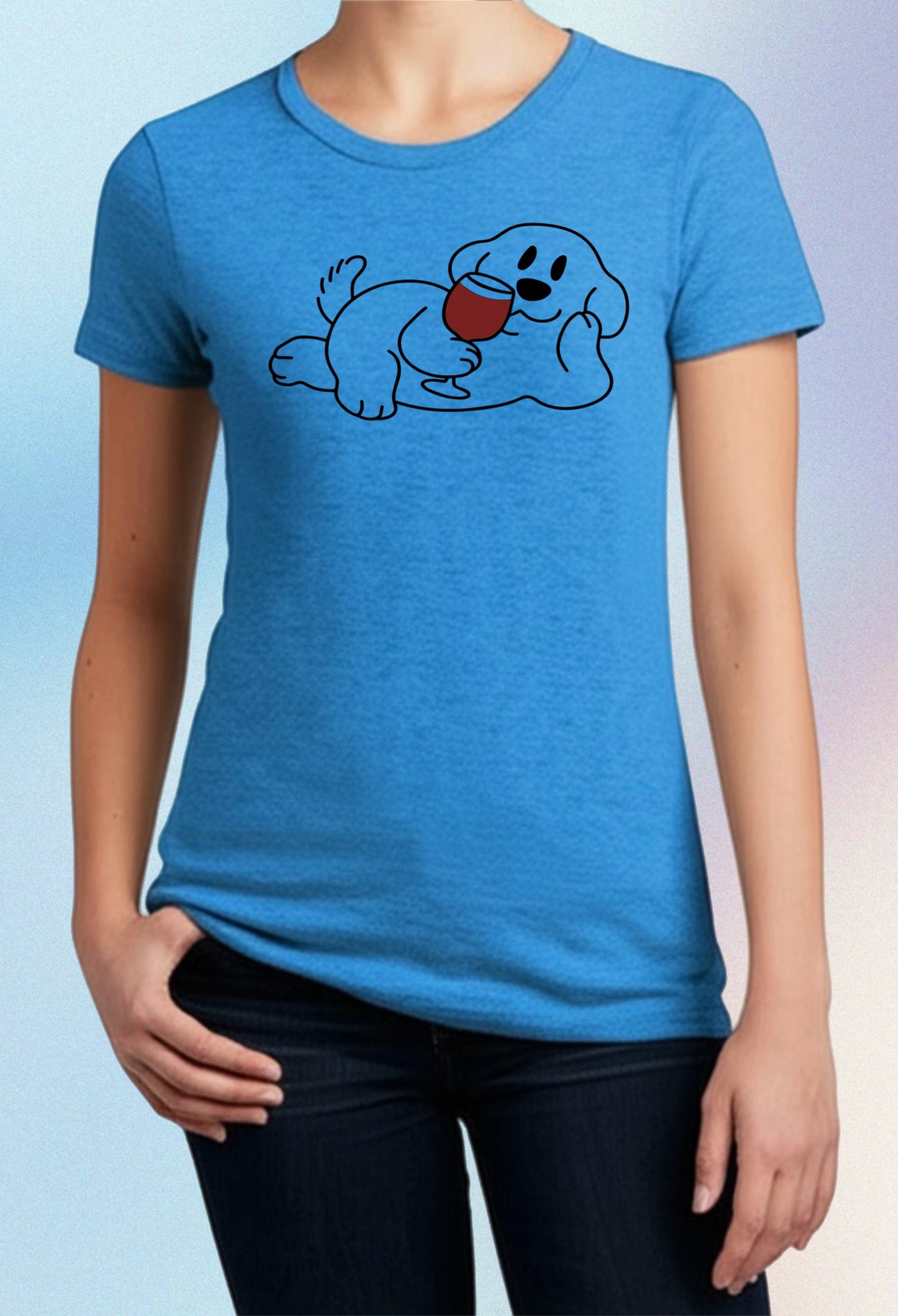 Dog Mom Tee – Wine Lover’s Shirt