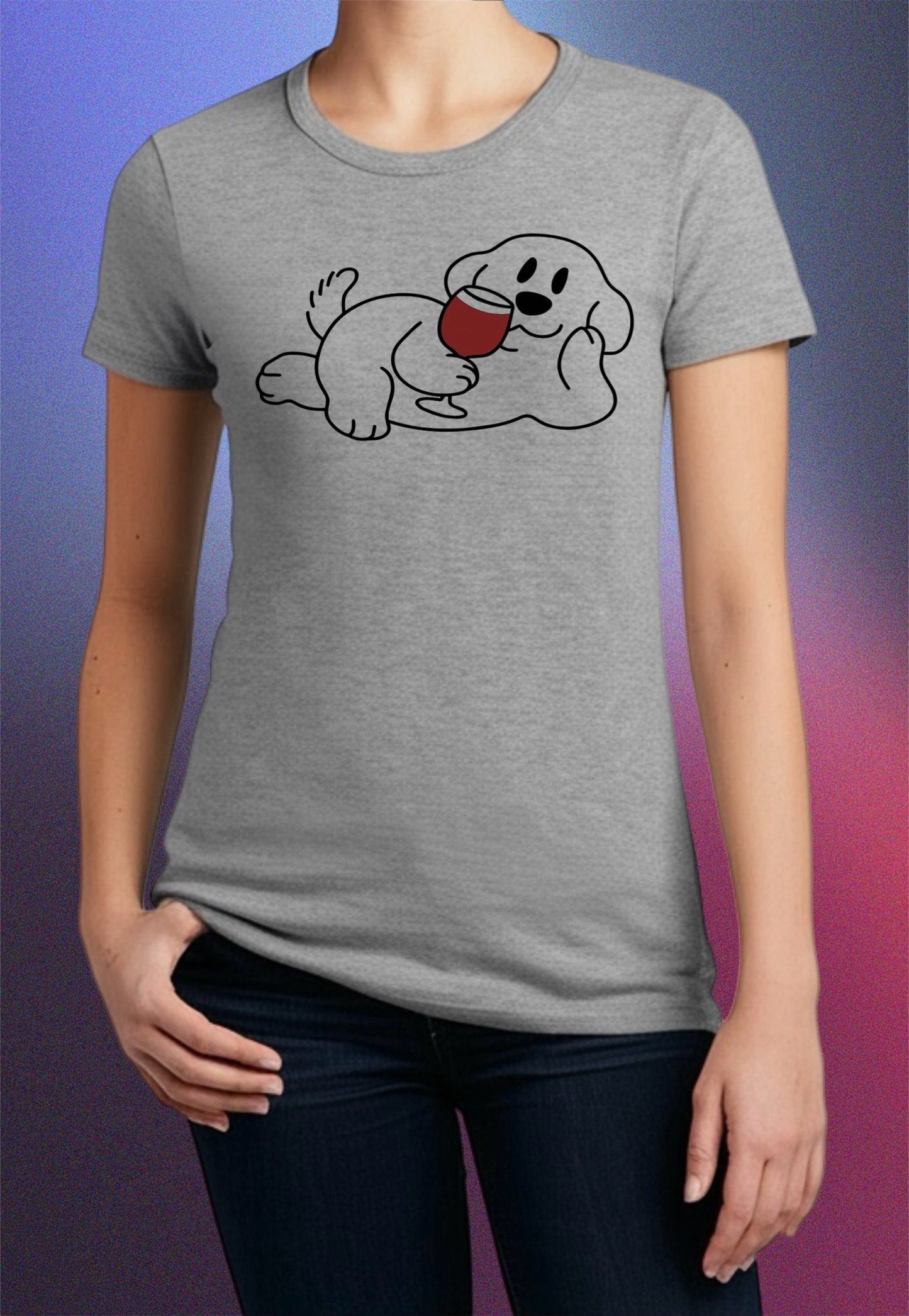 Dog Mom Tee – Wine Lover’s Shirt