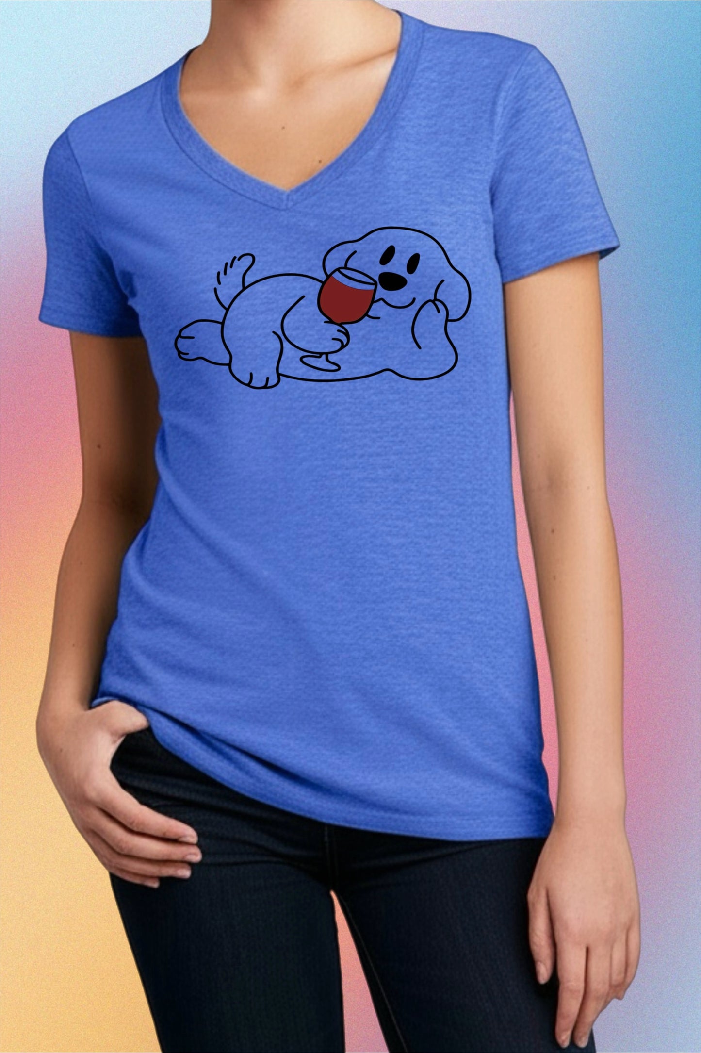 Dog Mom Tee – Wine Lover’s Shirt