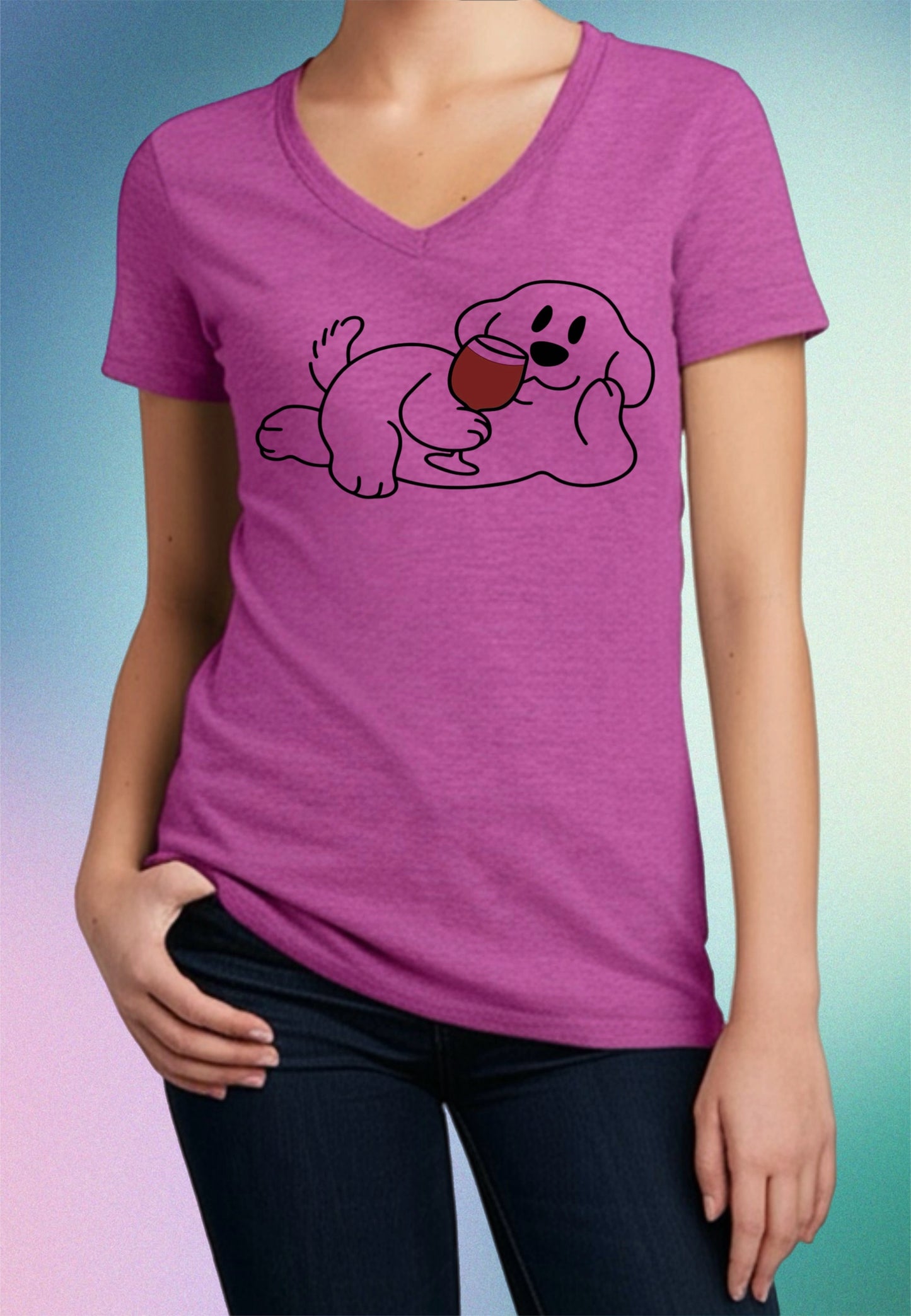 Dog Mom Tee – Wine Lover’s Shirt