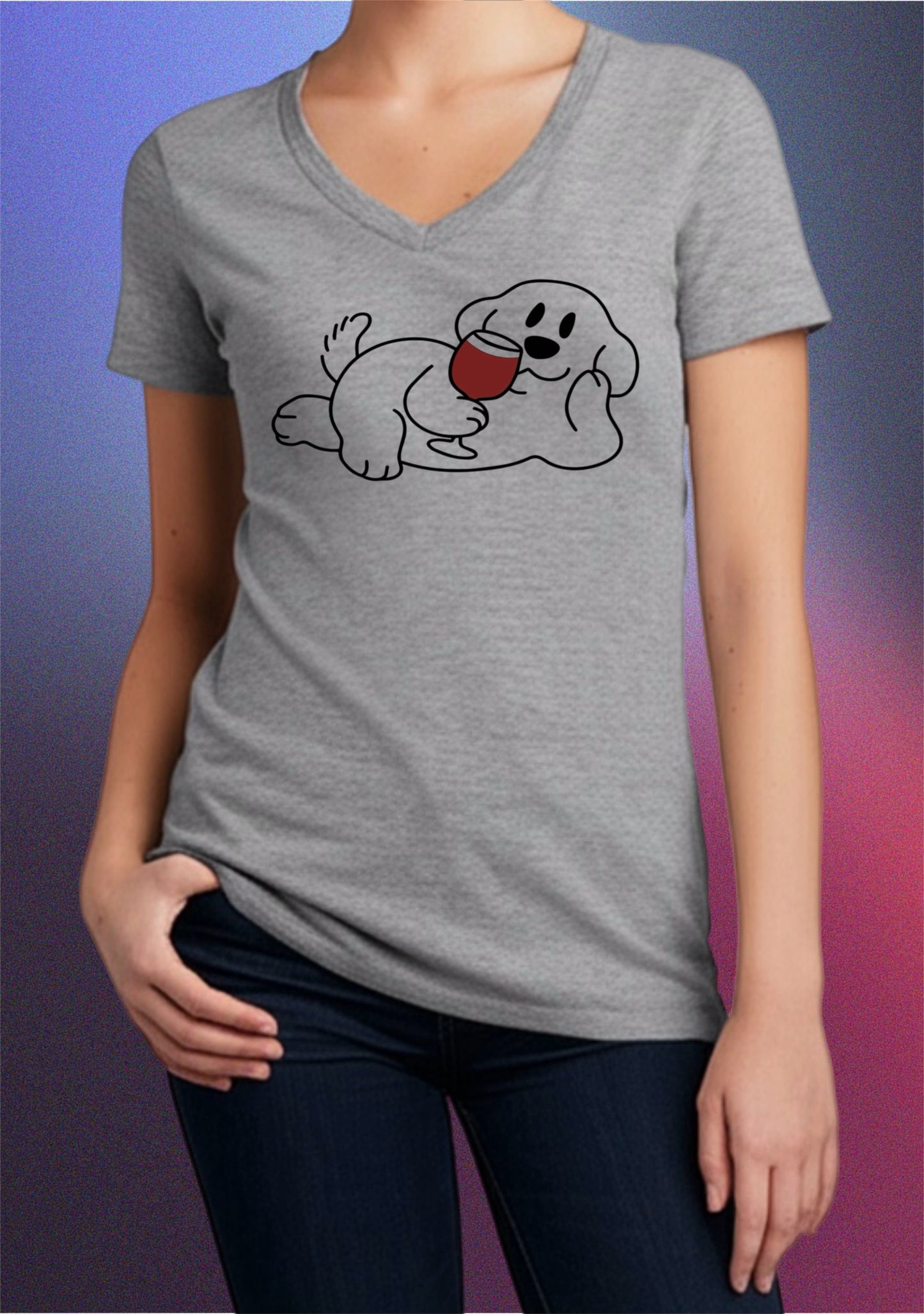 Dog Mom Tee – Wine Lover’s Shirt