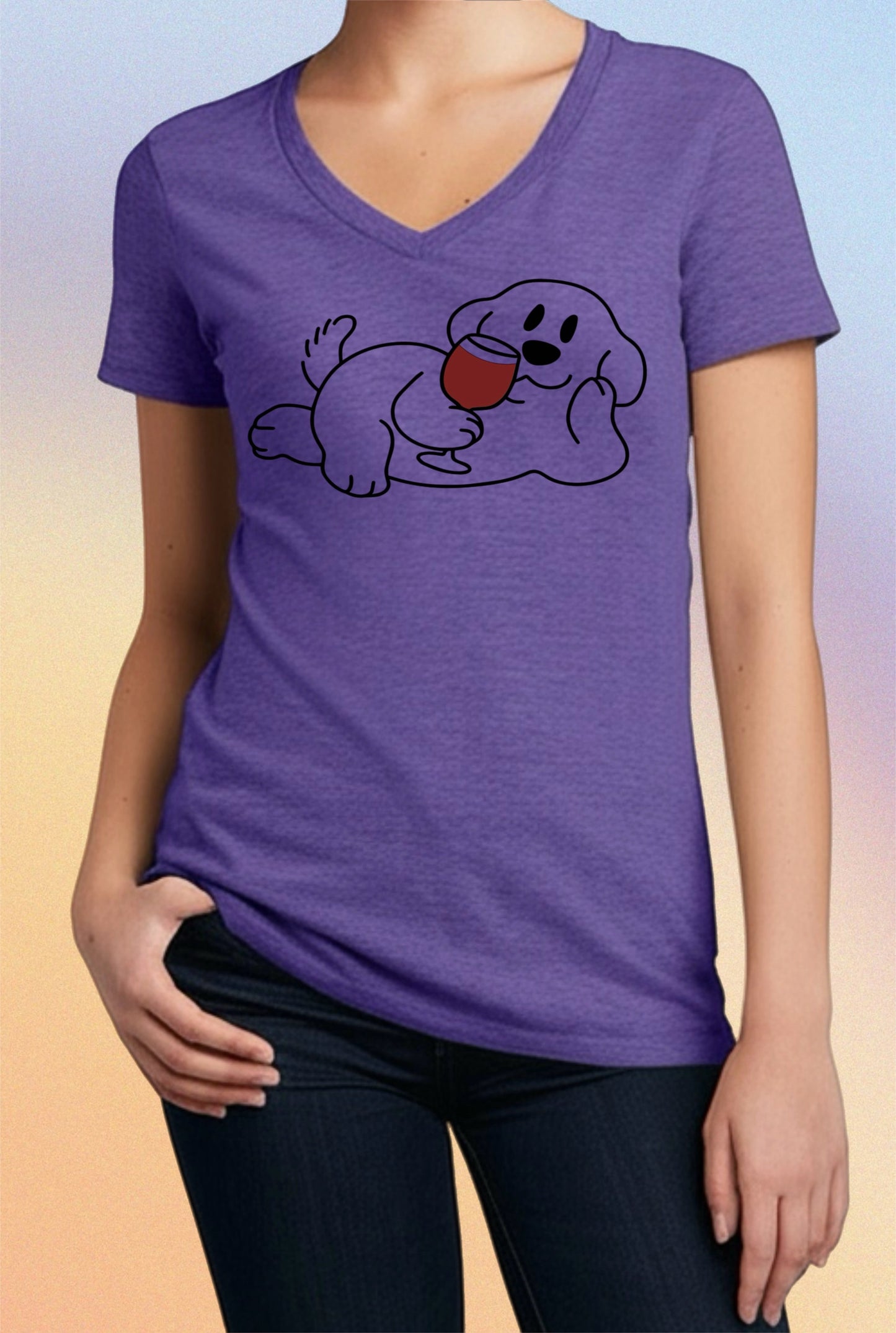 Dog Mom Tee – Wine Lover’s Shirt