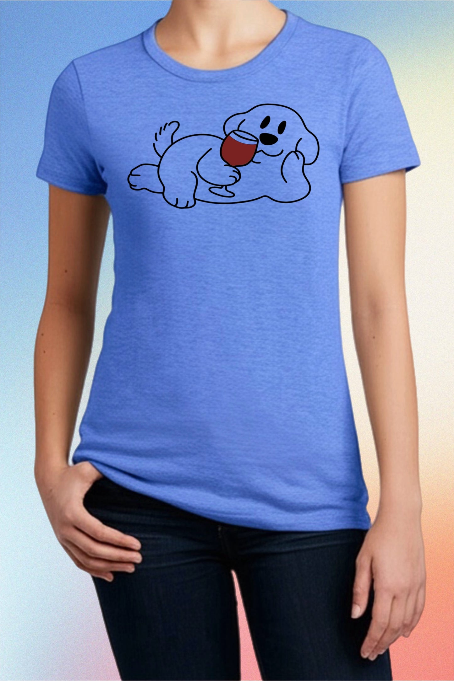Dog Mom Tee – Wine Lover’s Shirt