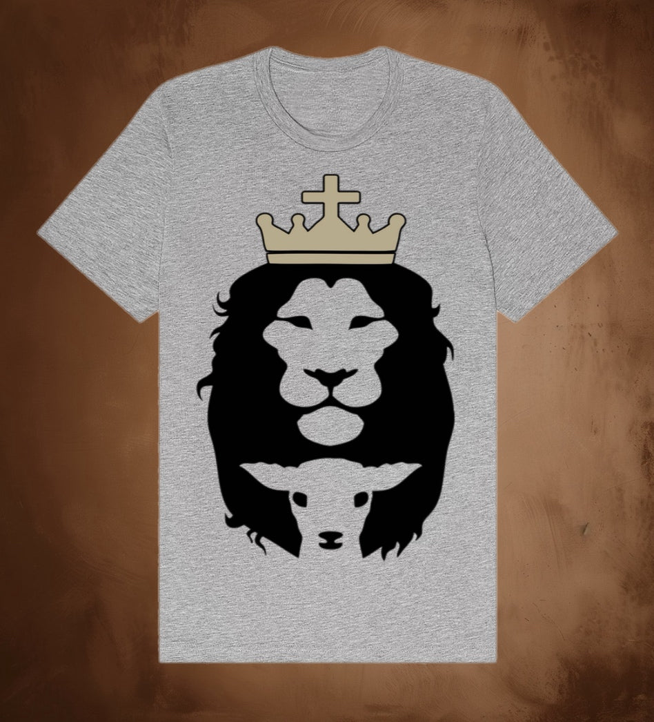 Lion and Lamb Christian T-Shirt – Jesus Symbol