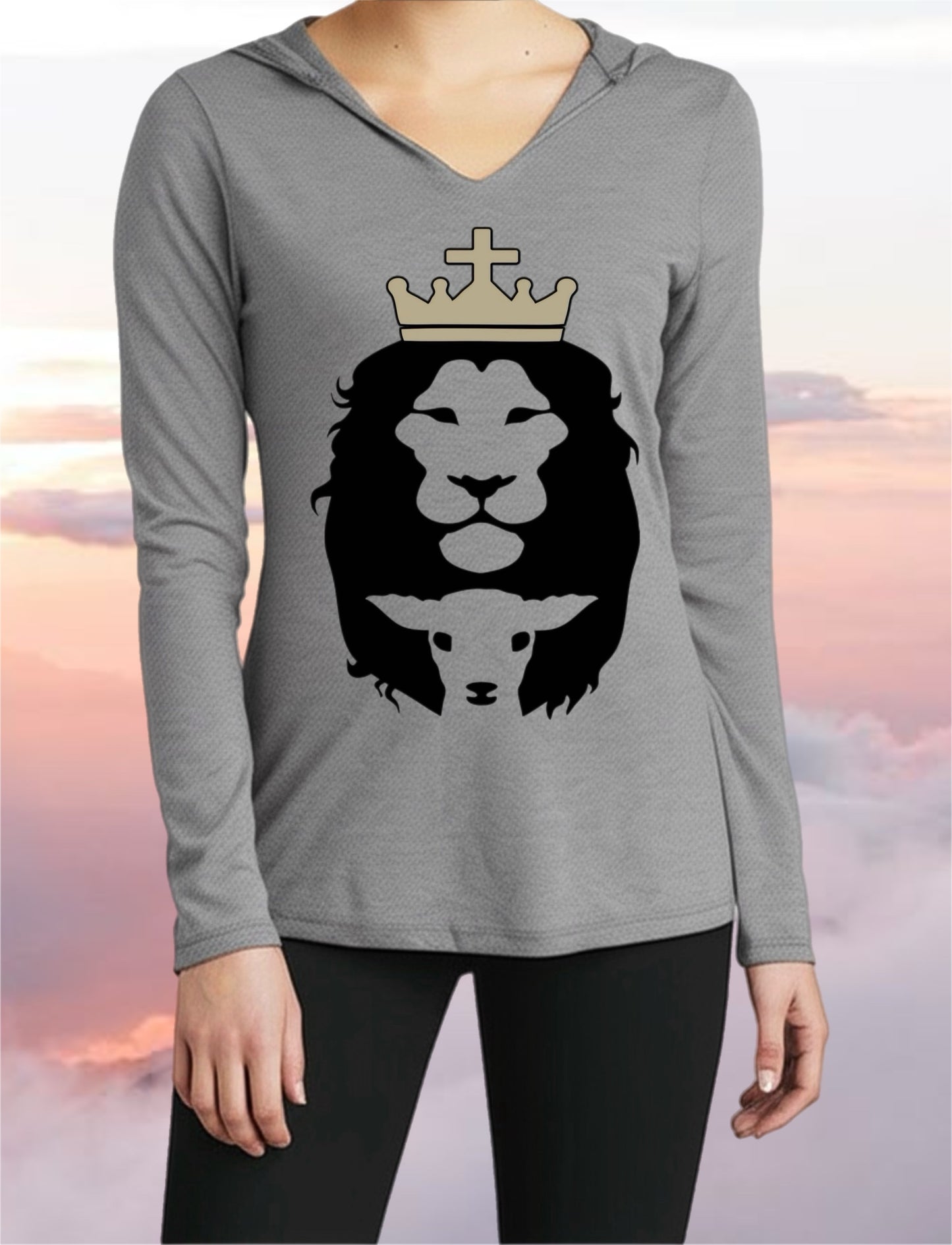 Lion and Lamb Christian T-Shirt – Jesus Symbol