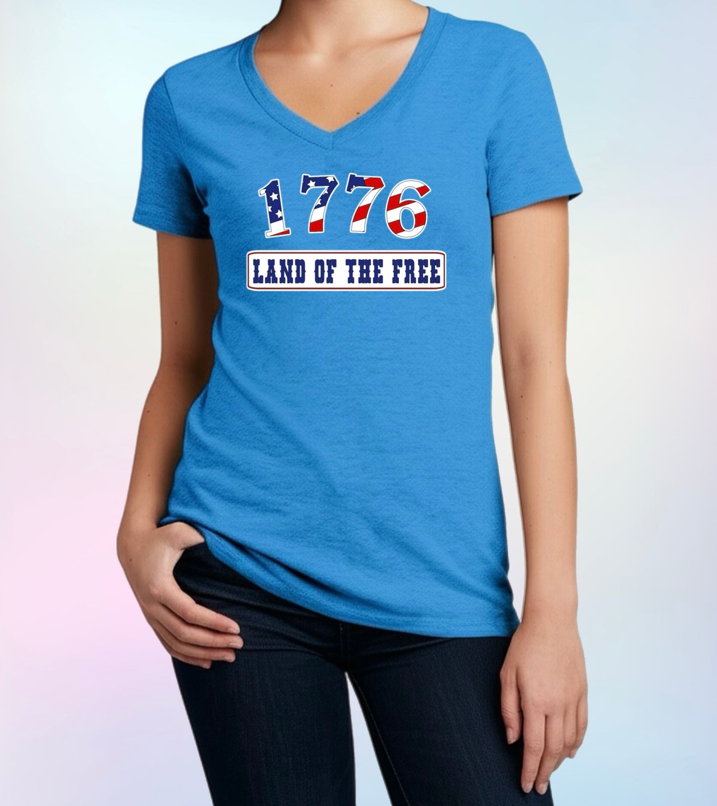 1776 Land of the Free Patriotic Tee