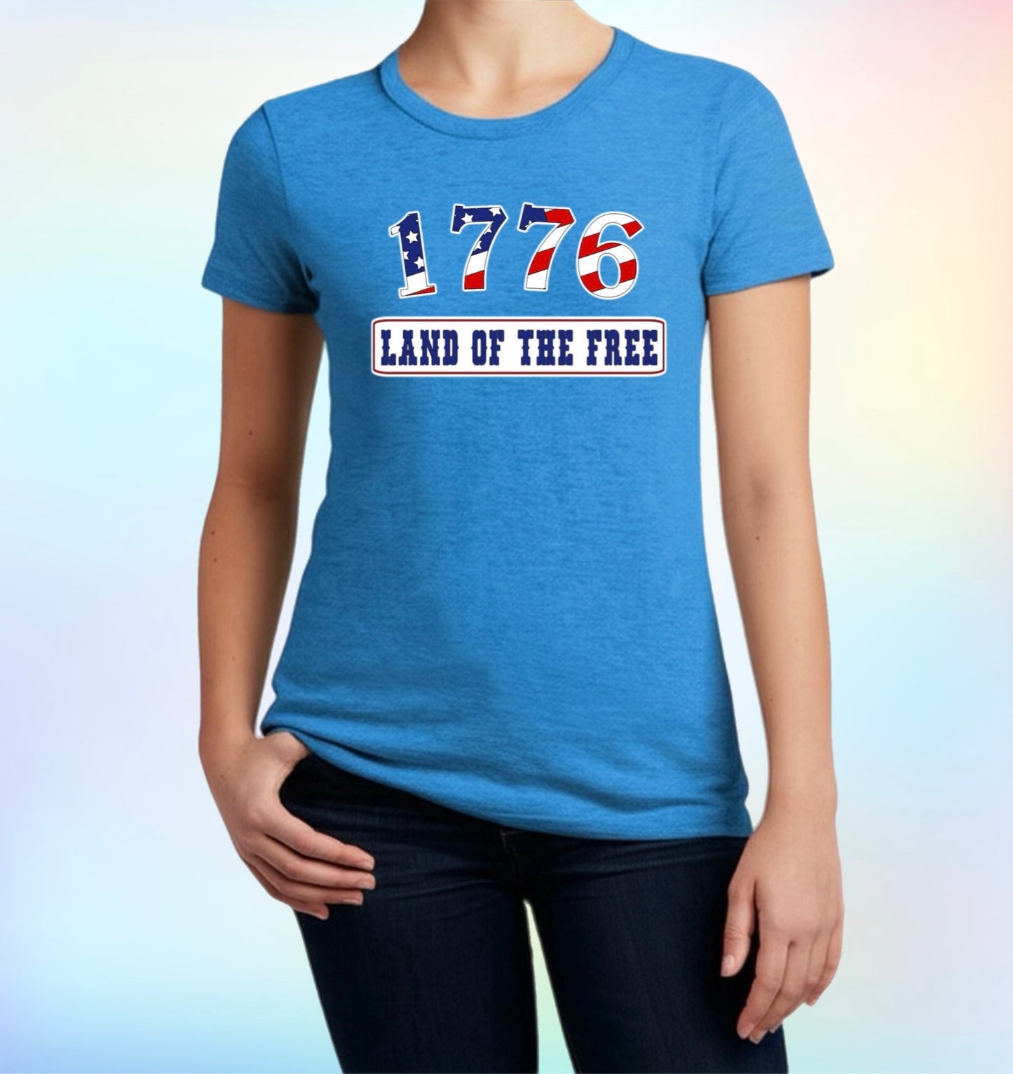 1776 Land of the Free Patriotic Tee