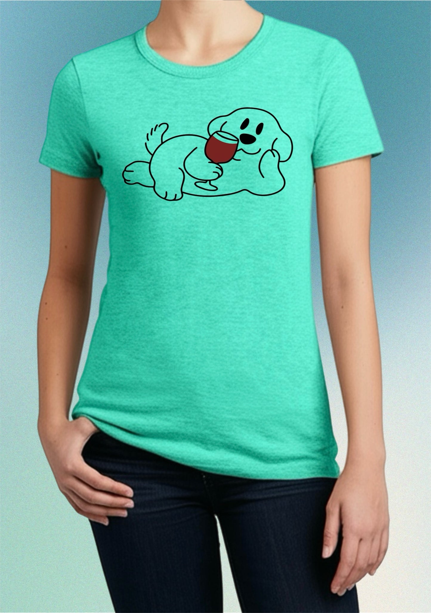 Dog Mom Tee – Wine Lover’s Shirt