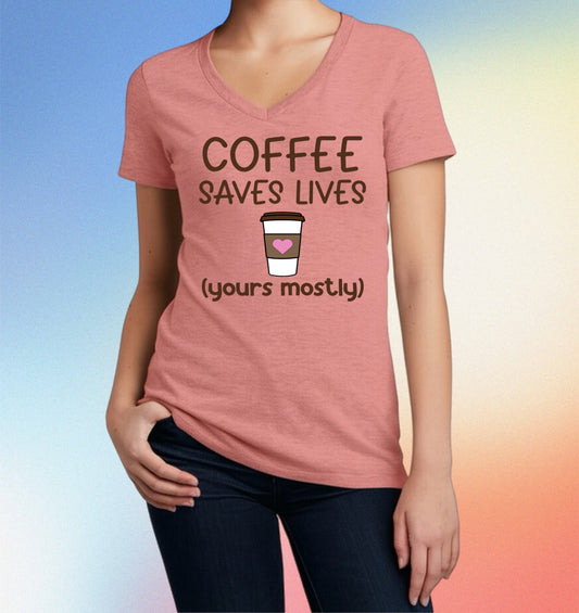 Coffee Saves Lives Tee – Funny Women's Caffeine Shirt