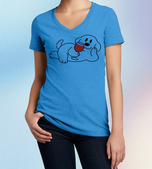 Dog Mom Tee – Wine Lover’s Shirt