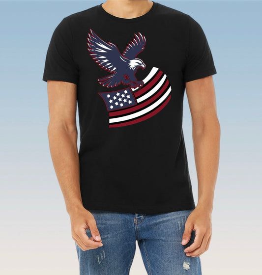 Men's Patriotic Graphic Tee – American Eagle Design
