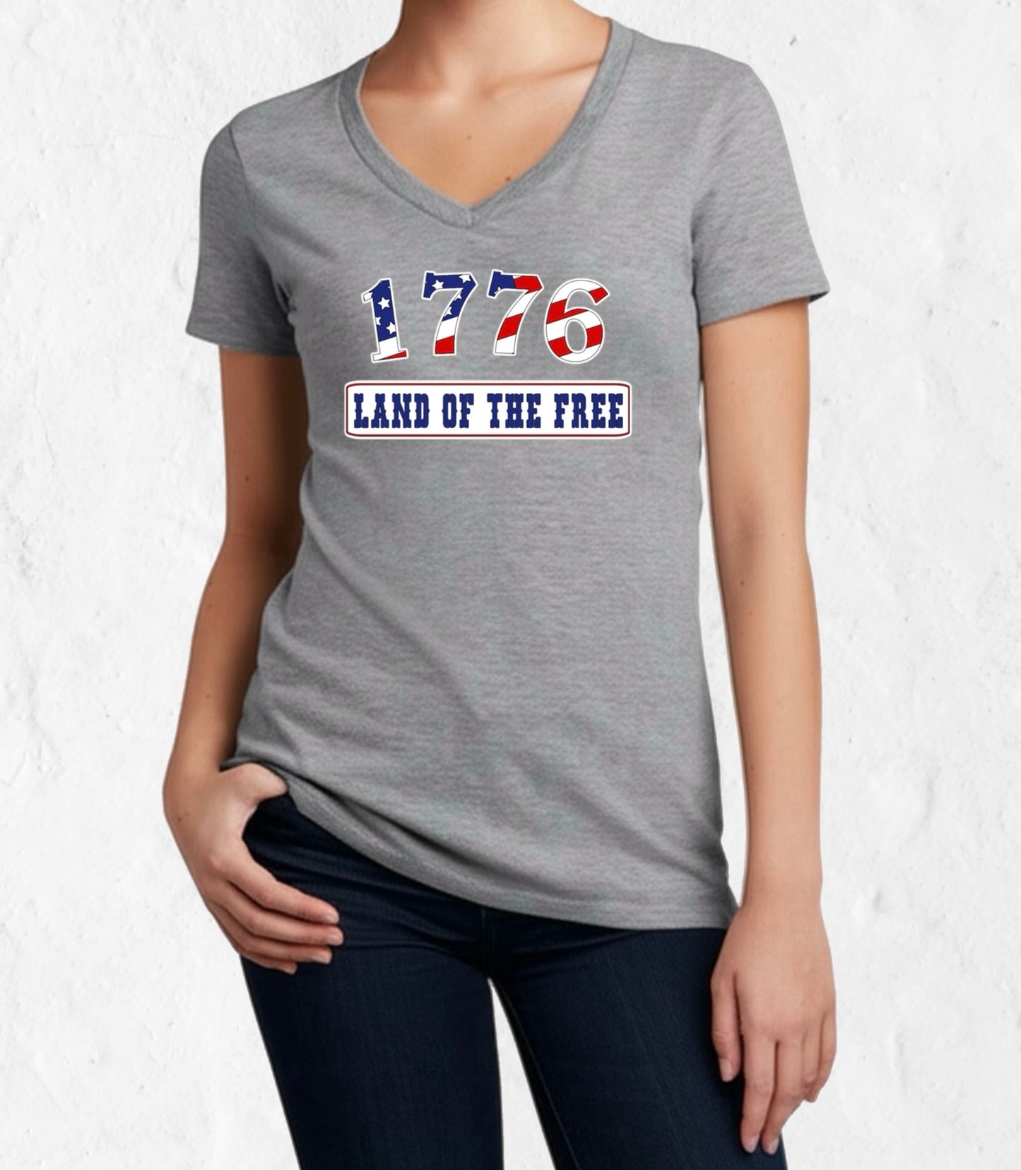1776 Land of the Free Patriotic Tee