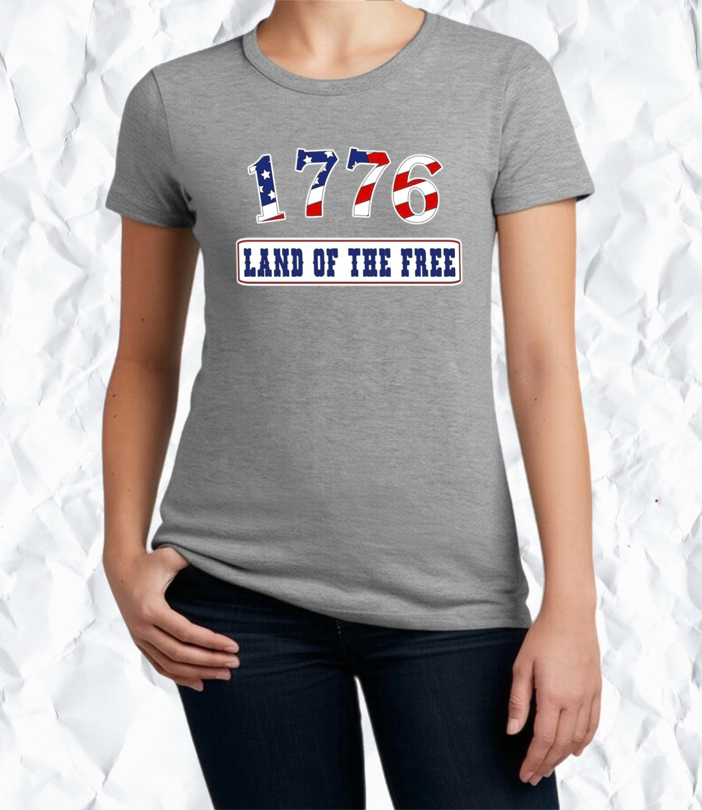 1776 Land of the Free Patriotic Tee
